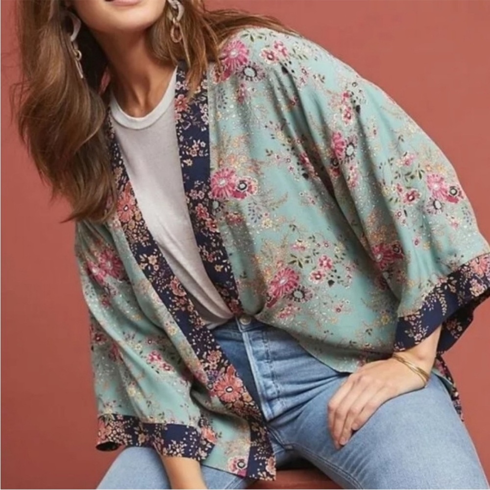 Kachel X Anthropologie Greer Kimono blouse one size beautiful